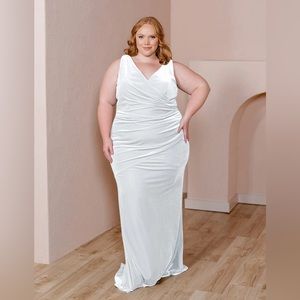 Revelry Dawson Velvet Bridesmaid Dress (Petite Length)